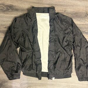 Classic Black Windbreaker Jacket